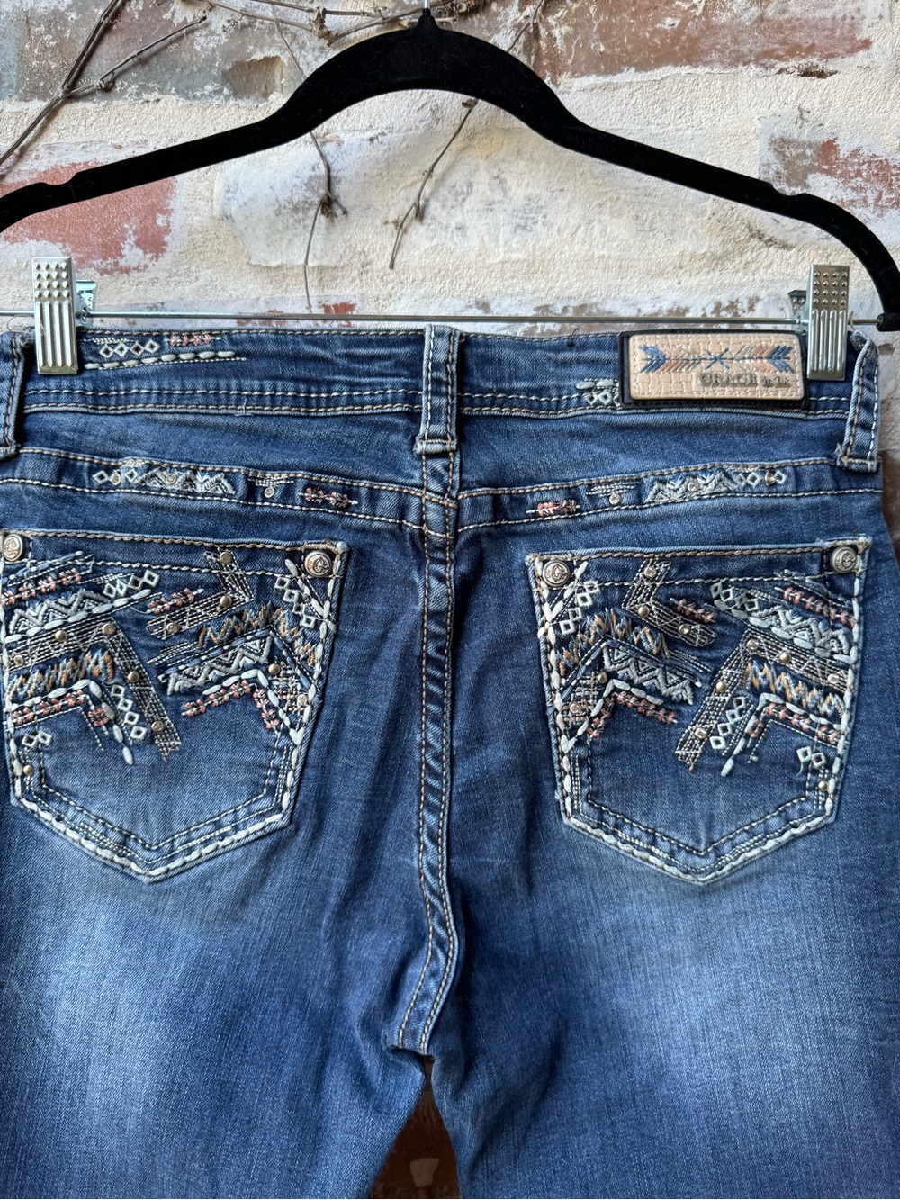 Grace in LA Easy Fit Embellished Bootcut Jeans - Size 29